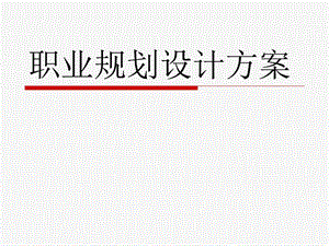 职业规划设计方案.ppt