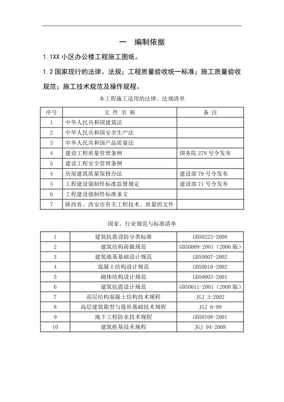 XX东方小区工程施工组织设计.doc_第2页