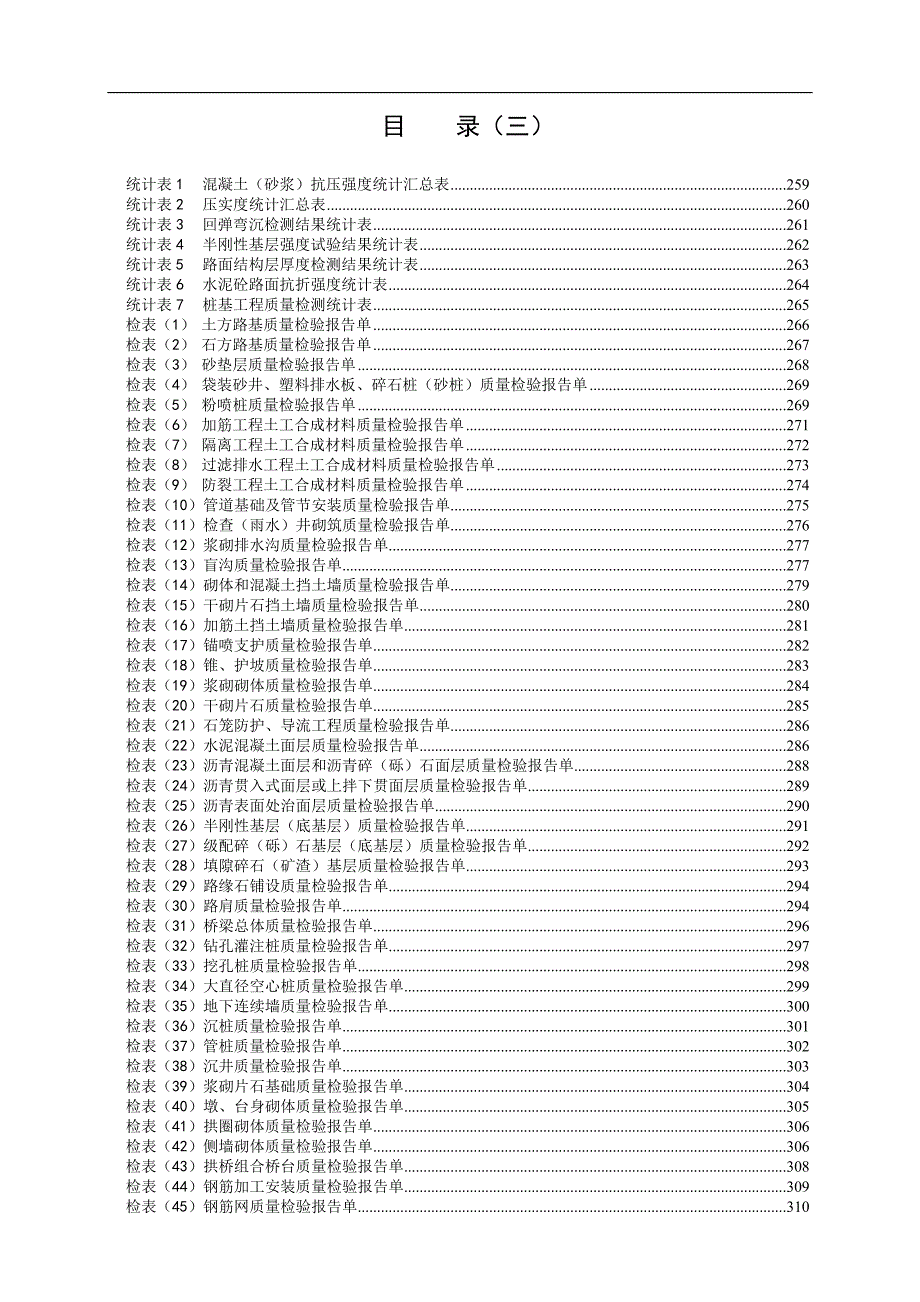 《公路工程施工管理表格》之三_质量检验报告单及统计表.doc_第1页