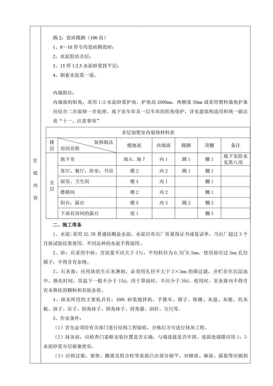 某别墅内墙抹灰施工技术交底.doc_第2页