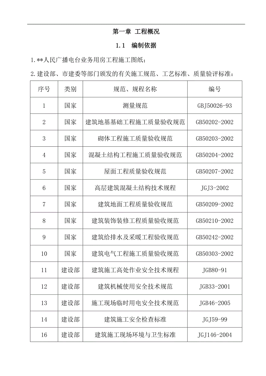 某电台业务用房施工组织设计范本.doc_第1页