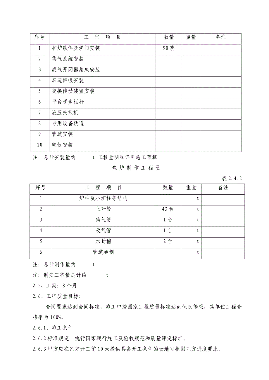 辽宁某2X45孔焦炉安装工程施工组织设计.doc_第3页