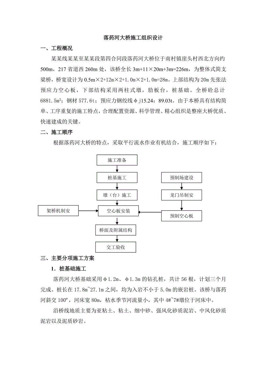 落药河大桥施工组织设计(订稿OK).doc_第1页