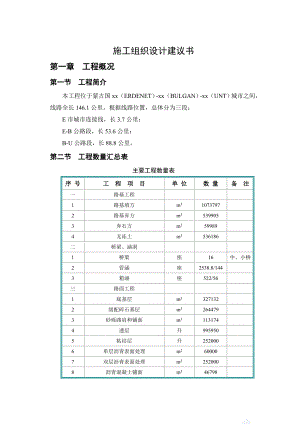 蒙古国公路投标中英文施工组织设计secret(好!!!).doc