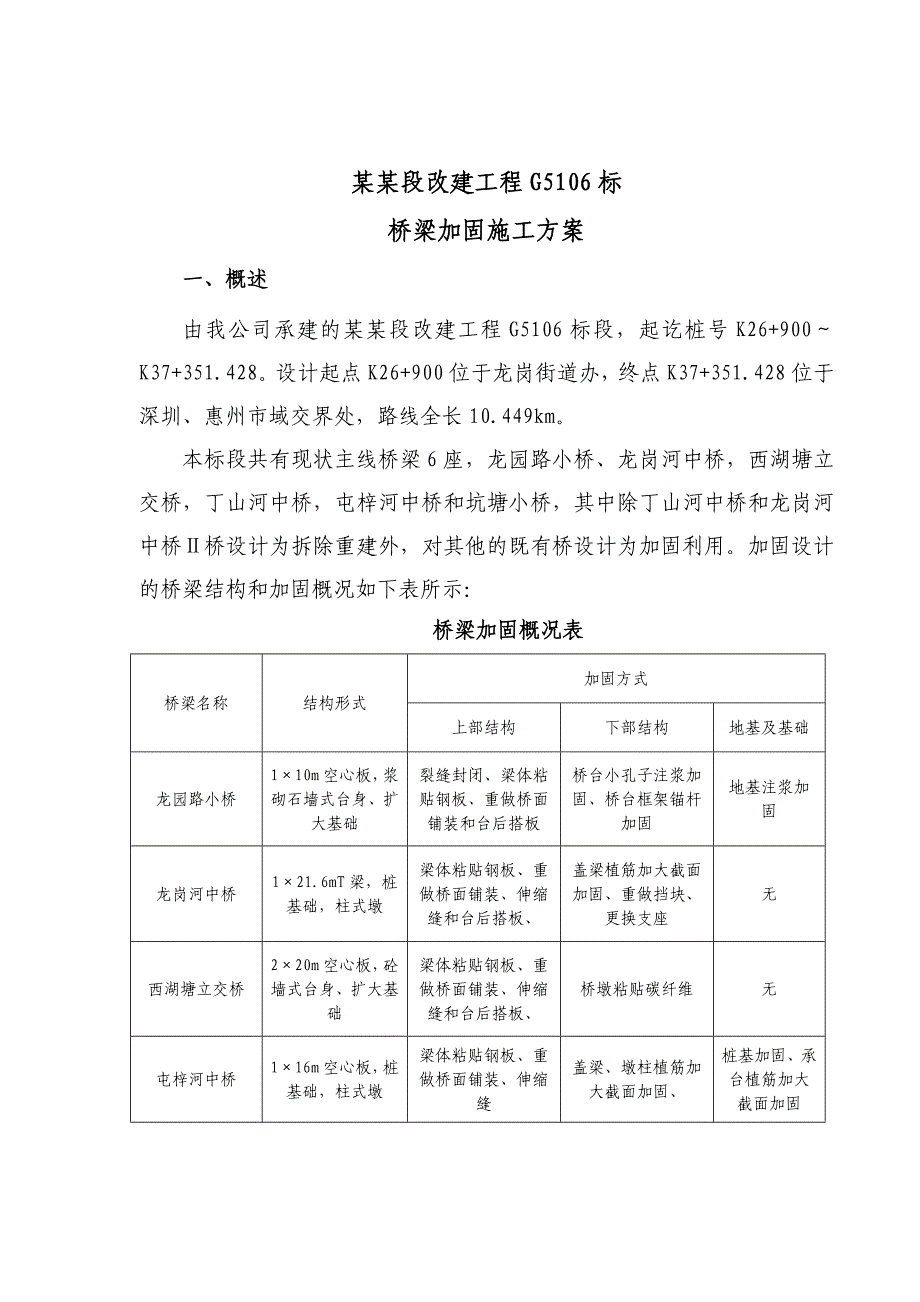 广东某高速公路改建工程桥梁加固施工方案(加固注浆).doc_第1页