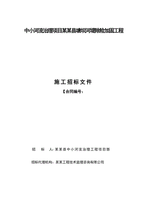 江西某河堤除险加固工程施工招标文件.doc