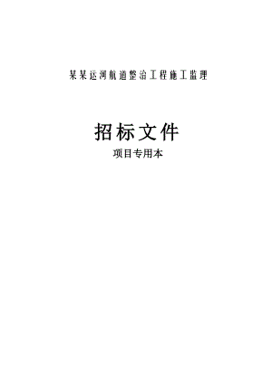 江苏某航道整治工程施工监理招标文件.doc