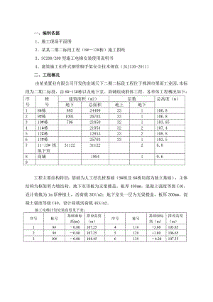 湖南某高层住宅小区外用电梯基础施工方案.doc