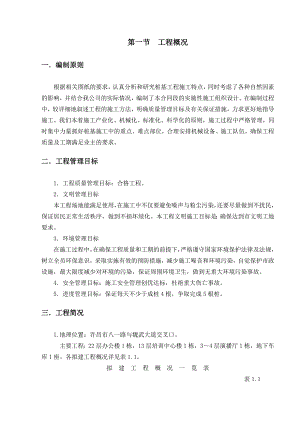 河南某高层框架结构办公楼桩基工程泥浆护壁循环钻孔灌注桩施工组织设计.doc