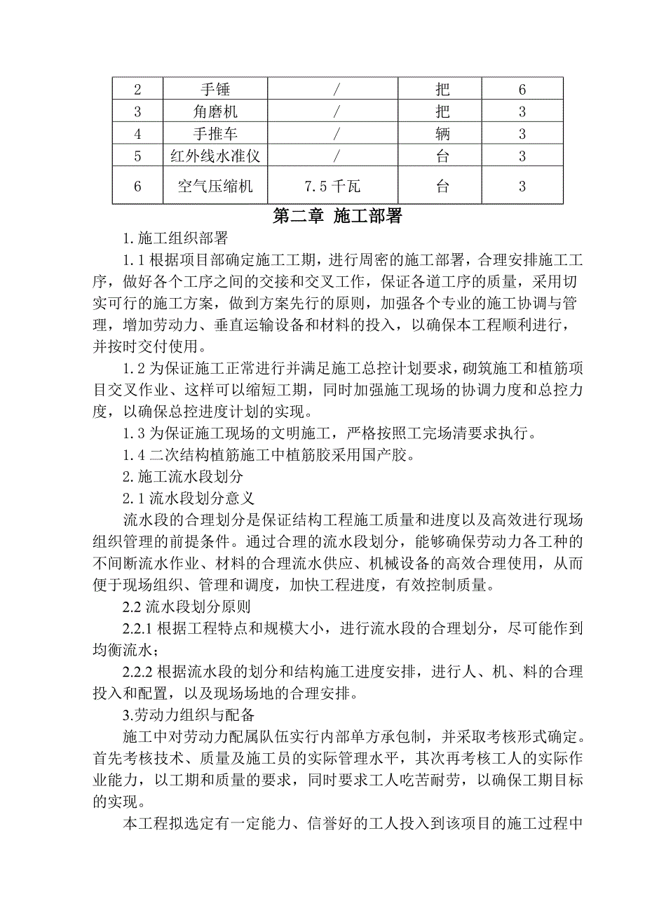 河南某小区高层住宅楼二次结构植筋施工方案.doc_第3页