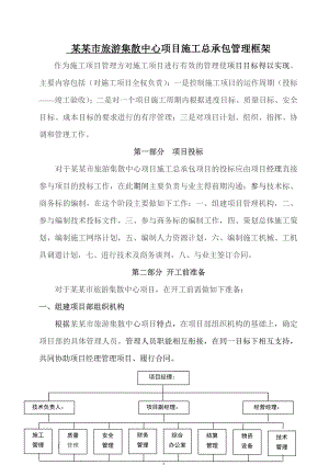 浙江省某市旅游集散中心项目施工总承包管理模式.doc