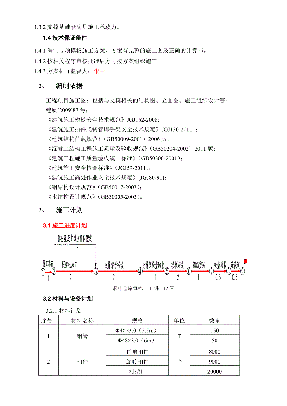 贵州某框架结构烟草仓库模板专项施工方案(附示意图、含计算书).doc_第3页