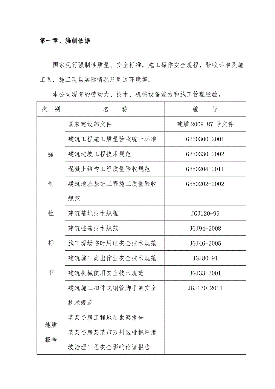 重庆某居住小区边坡支护及基坑工程专项施工方案(抗滑桩施工、附示意图).doc_第3页