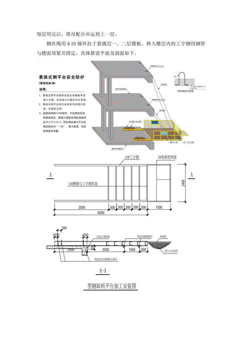 重庆某商业综合体卸料平台施工方案(型钢悬挑式卸料平台、附示意图).doc_第3页