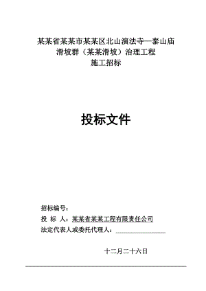 甘肃某滑坡群治理工程施工投标文件.doc