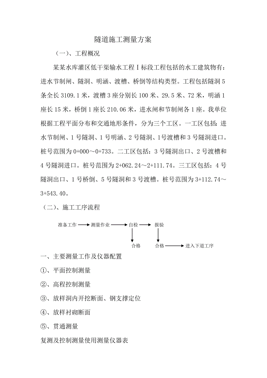 陕西某水库灌区工程隧道施工测量方案.doc_第2页