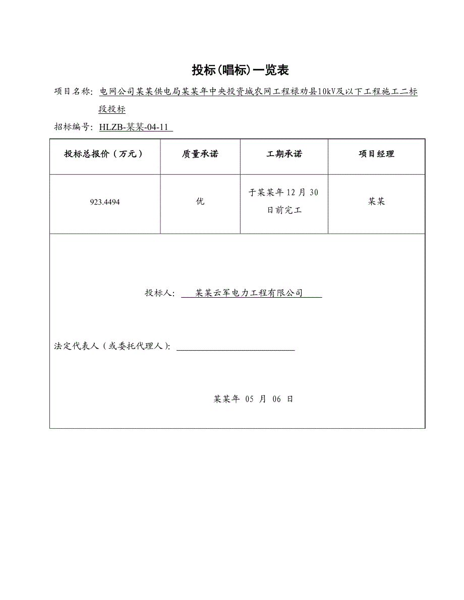 云南电网公司昆明供电局中央投资城农网工程禄劝县10kV及以下工程施工二标段投标文件.doc_第2页