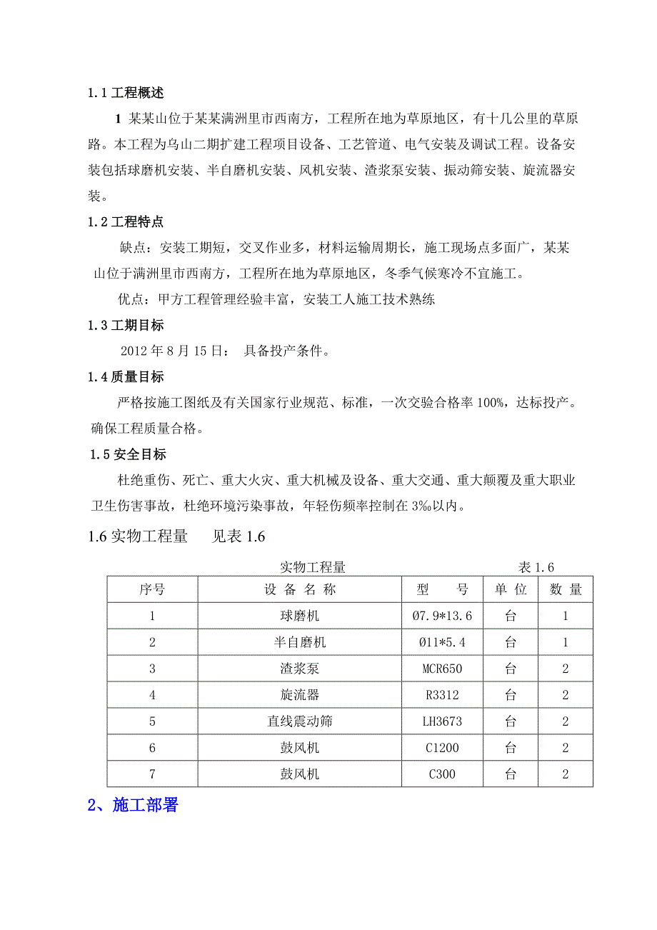 乌山设备安装安装工程施工组织设计.doc_第2页