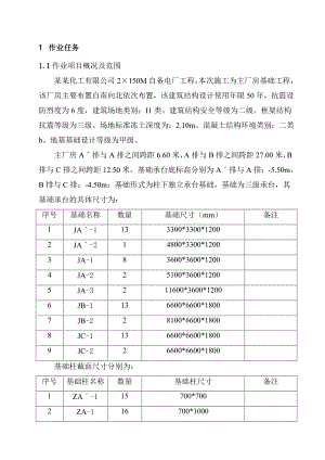 主厂房基础施工作业指导书：内蒙古察右中旗.doc