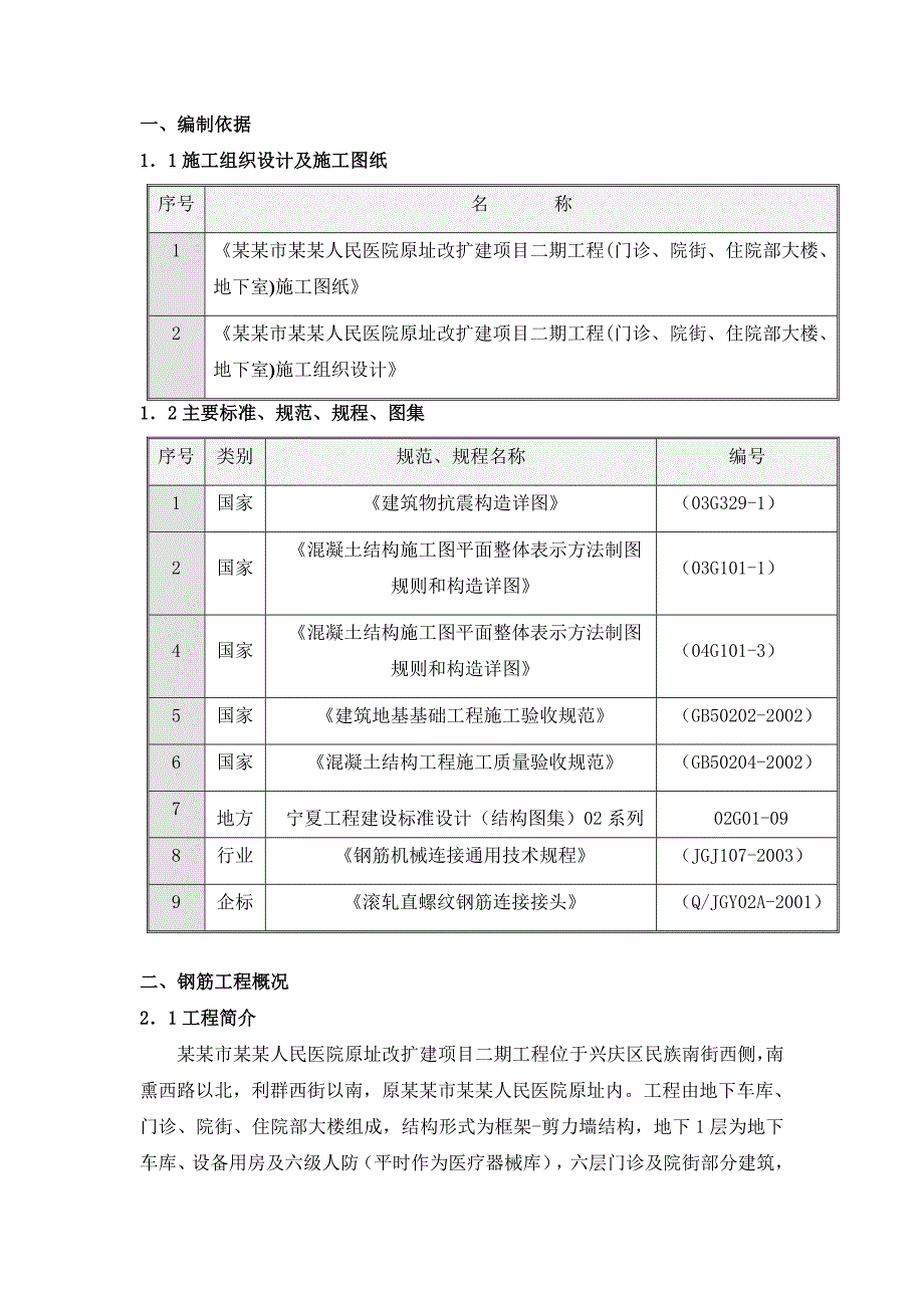 人民医院钢筋施工方案.doc_第1页