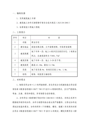 住宅悬挑脚手架施工方案.doc