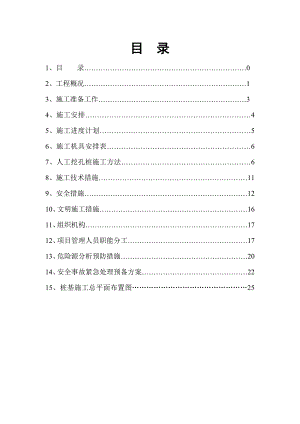 住宅人工挖孔桩施工方案.doc