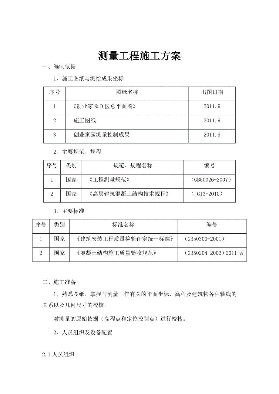 住宅楼测量工程施工方案.doc_第2页