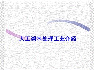 人工湖水处理方案.ppt