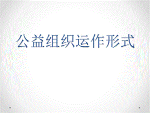 公益组织架构分析..ppt