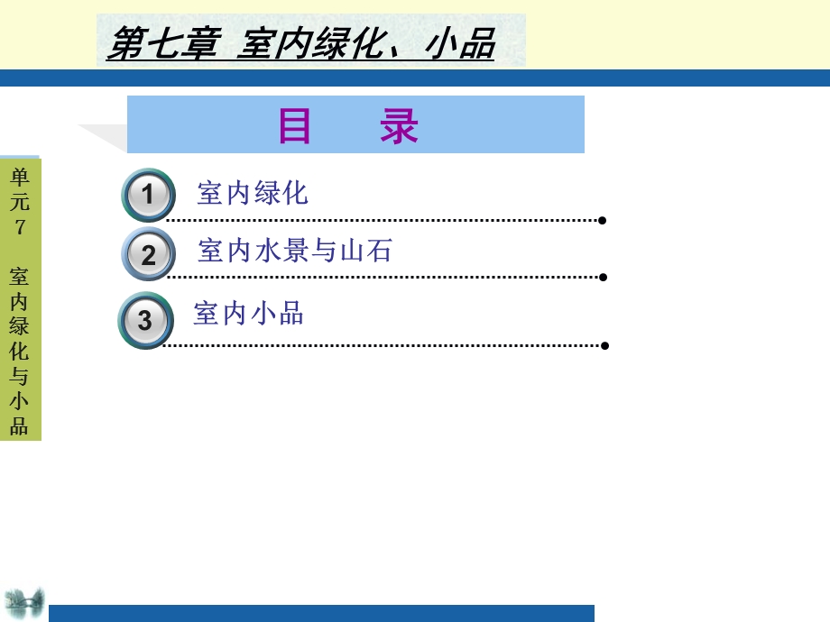 建筑装饰设计原理7室内绿化与小品.ppt_第1页