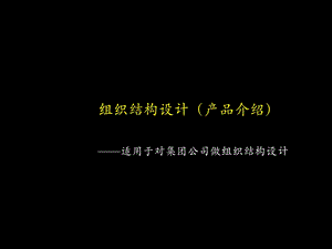 组织结构设计（产品介绍）适合集团公司.ppt