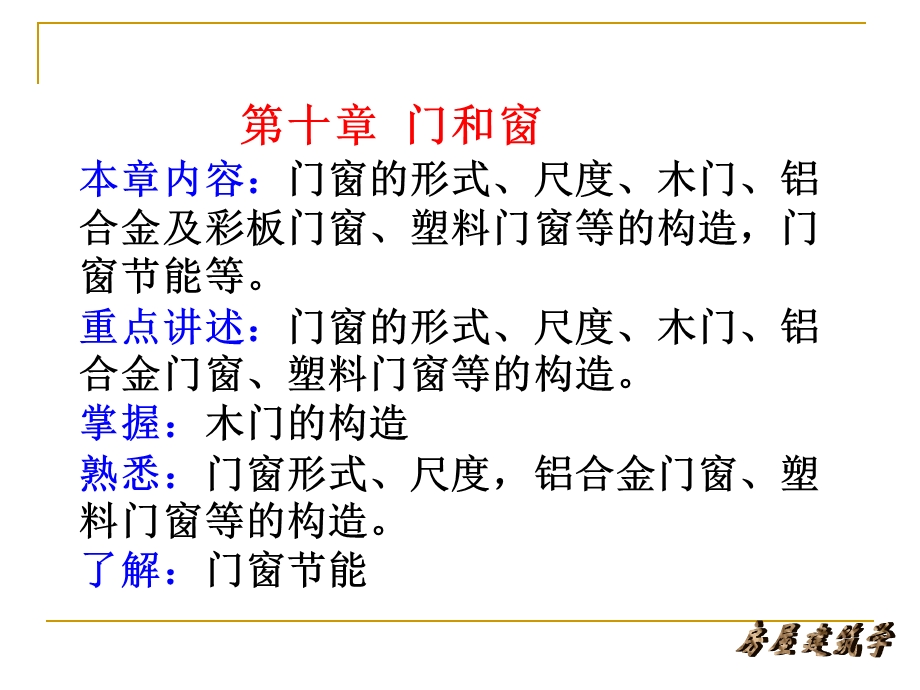 第十章 门窗.ppt.ppt_第1页