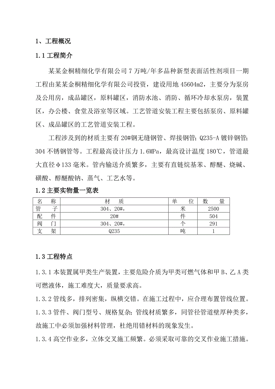 安徽金桐工艺管线施工方案.doc_第1页