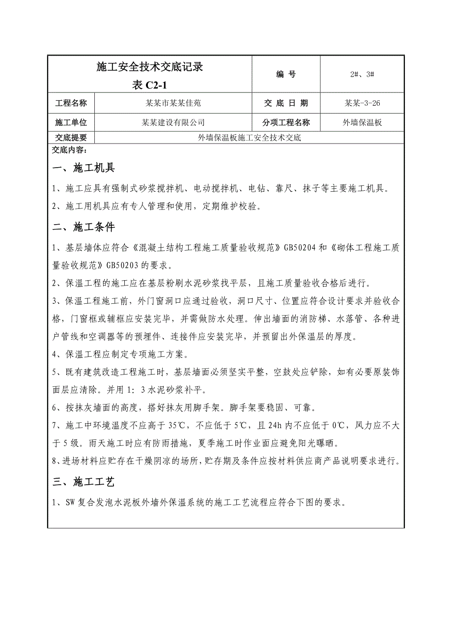 小区外墙保温板施工安全技术交底.doc_第1页