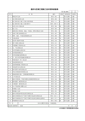 小区住宅楼工程通风与空调工程施工技术资料核查表.doc