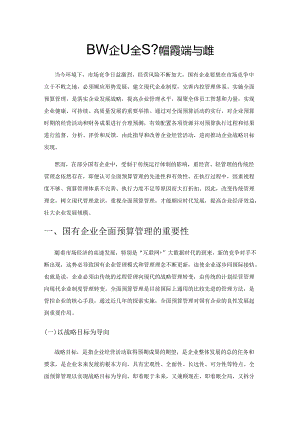 国有企业全面预算管理难点与对策.docx