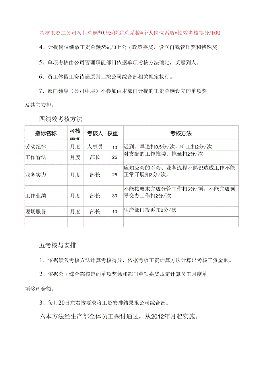 (MMMMM)生产部绩效考核办法.docx_第2页