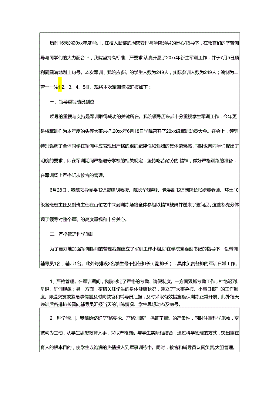 2024年高校新生军训工作总结.docx_第3页