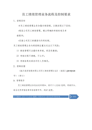 员工绩效考核工作业务流程及控制要求.docx