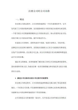 注册公司时公司名称.docx