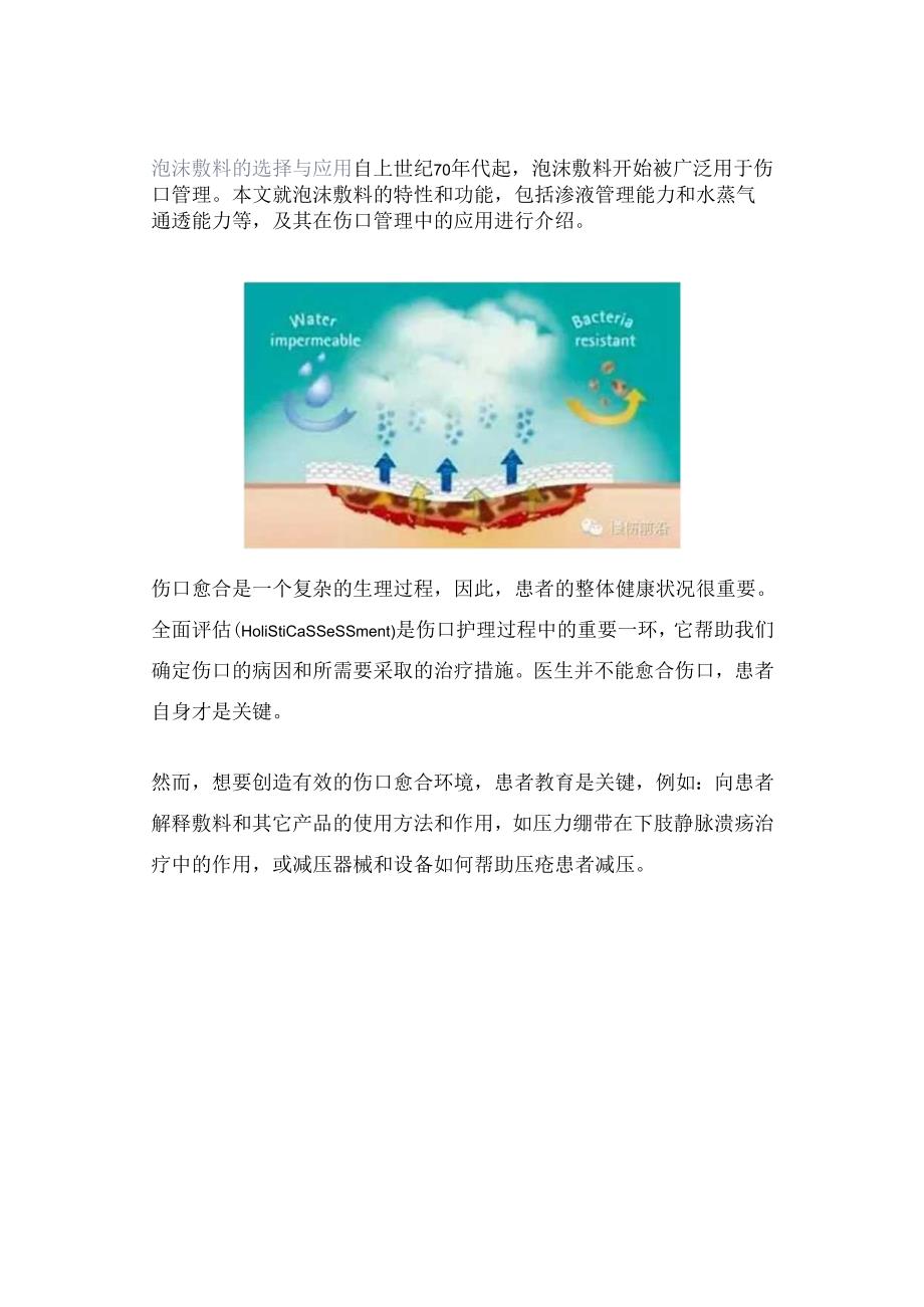 泡沫敷料的选择与应用.docx_第1页