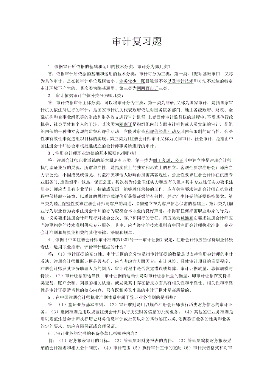 00160审计学(复习重点).docx_第1页