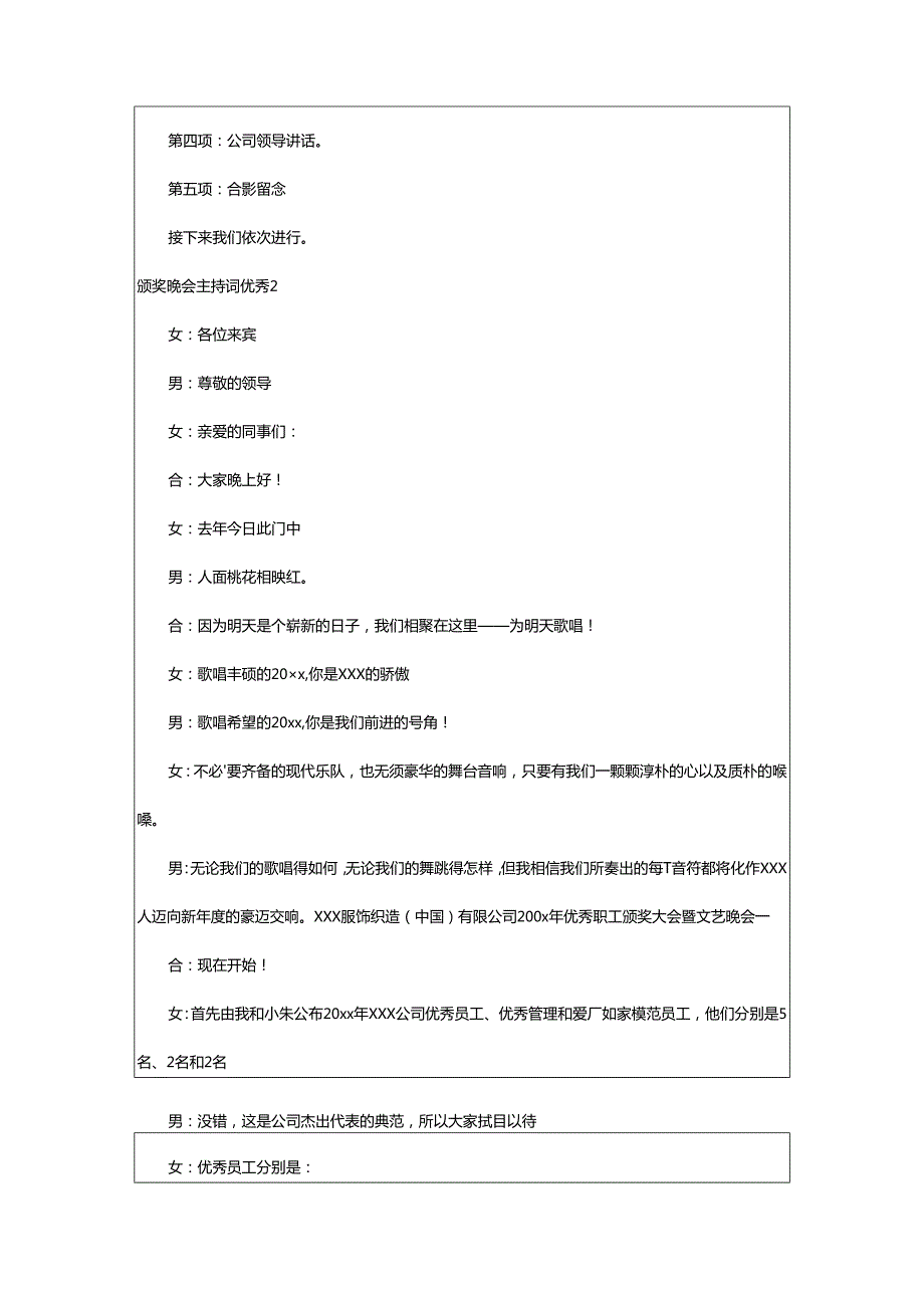 2024年颁奖晚会主持词优秀.docx_第2页