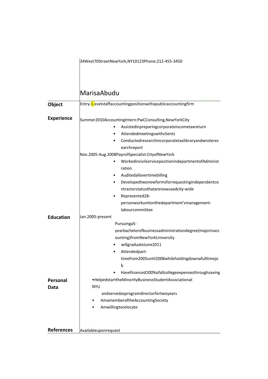 30份英文个人简历模板简历合集.docx_第1页