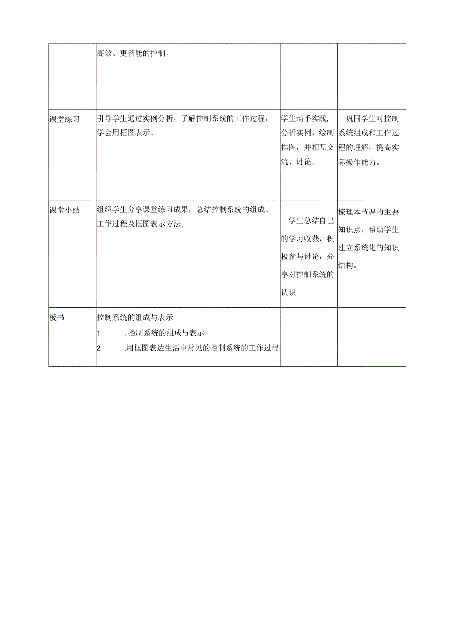 第3课 控制系统的组成与表示 教案3 六下信息科技赣科学技术版.docx_第3页