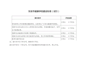 东安市健康学校建设标准(试行).docx