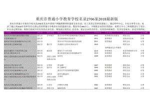 重庆市普通小学教育学校名录2018版2706家.docx