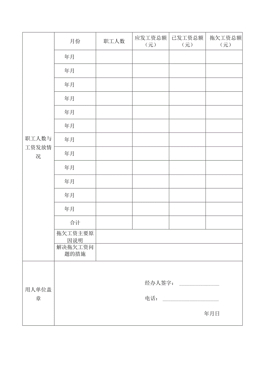 用人单位工资支付情况自查表.docx_第2页