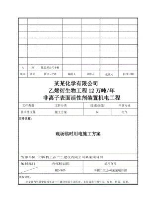 山东昊达项目施工临时用电方案.doc