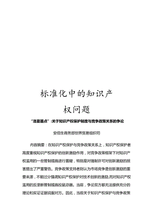 标准化中的知识产权问题模板.docx